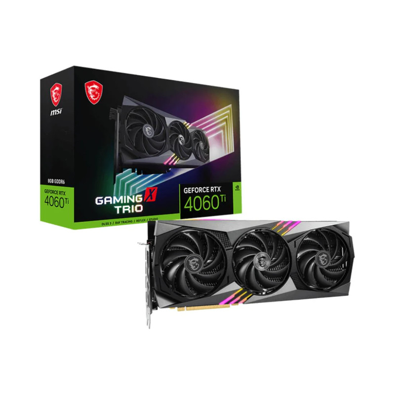 MSI GeForce RTX™ 4060 Ti Gaming X Trio 8G GDDR6 Graphics Card - كرت شاشة